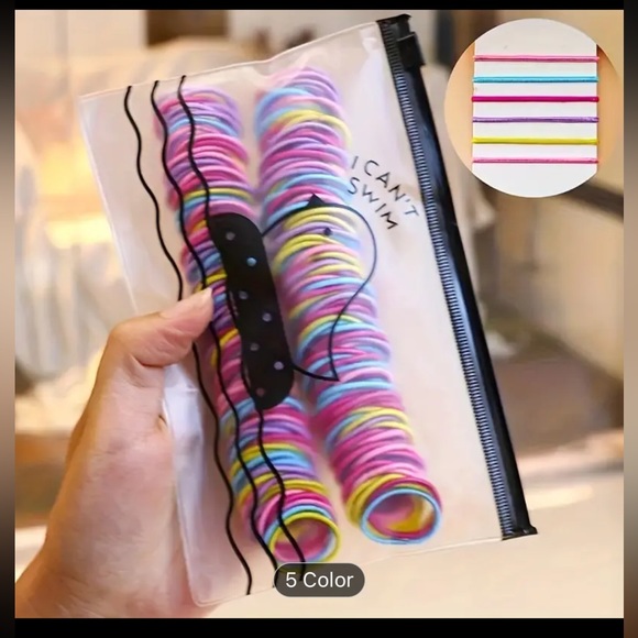 Other - 🩷5/$15🩷 Rainbow color small girls hair ties (200)